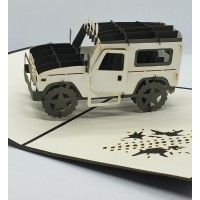 Handmade 3d Pop Up Card Land Rover Birthday,mothers Day,father's Day,wedding Anniversary,graduation,valentines Day,new Car,pass Driving Test